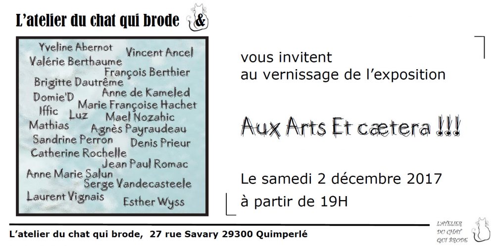 « Aux arts et ceatera » oyez, oyez vernissage à Quimperlé